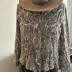 Velvet Heart snakeskin rayon top
